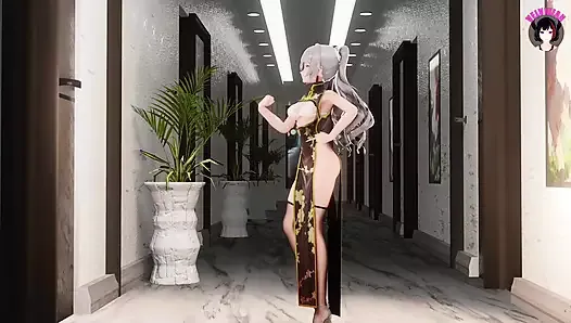 タラ-セクシーなチャイナドレスの女の子ダンス+セックスマルチポーズ(3D HENTAI)