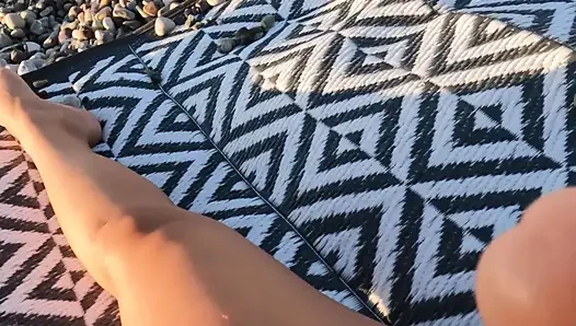 Hotwife Pegs Her Man Hard On Public Beach At Sunset