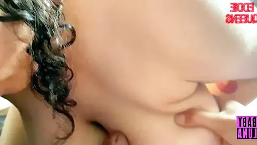 Argentinian slut BabyLuna939 sucks my dick, jerks off my tits until I run out of milk and takes it all Part 1