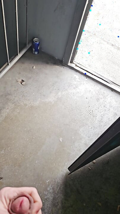 outdoor in the parking garage- stairwell wiped