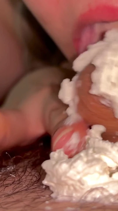 Epic moment from "tiny creamy cock made a cum cocktail for blonde which she swallowed"