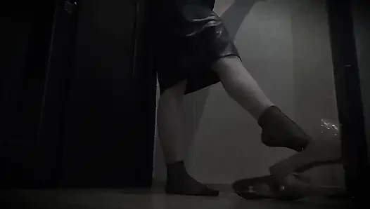 Mesmerizing shiny nylon socks
