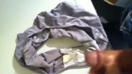 Sperm on dirty panty of my wife