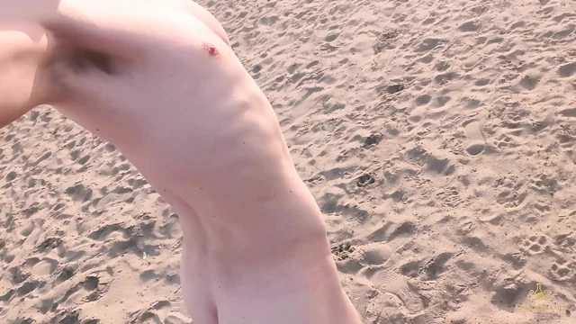 Twink on Forbidden Non Nudist Beach Secretly Naked 4K! Teenager Exhibitionism Goldenelixxxir!