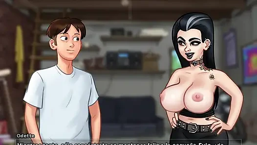 Грудастая и большая задница, готика занимается сексом с ее изуминки в любом месте, где она получает свое молоко - летняя сага