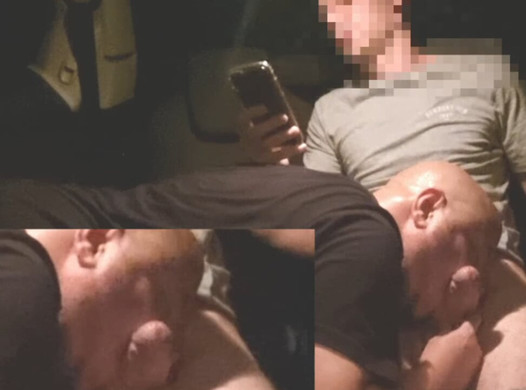 Aussie Gay chupa Str8 Uber Driver en la parte trasera del auto - Subtitulado