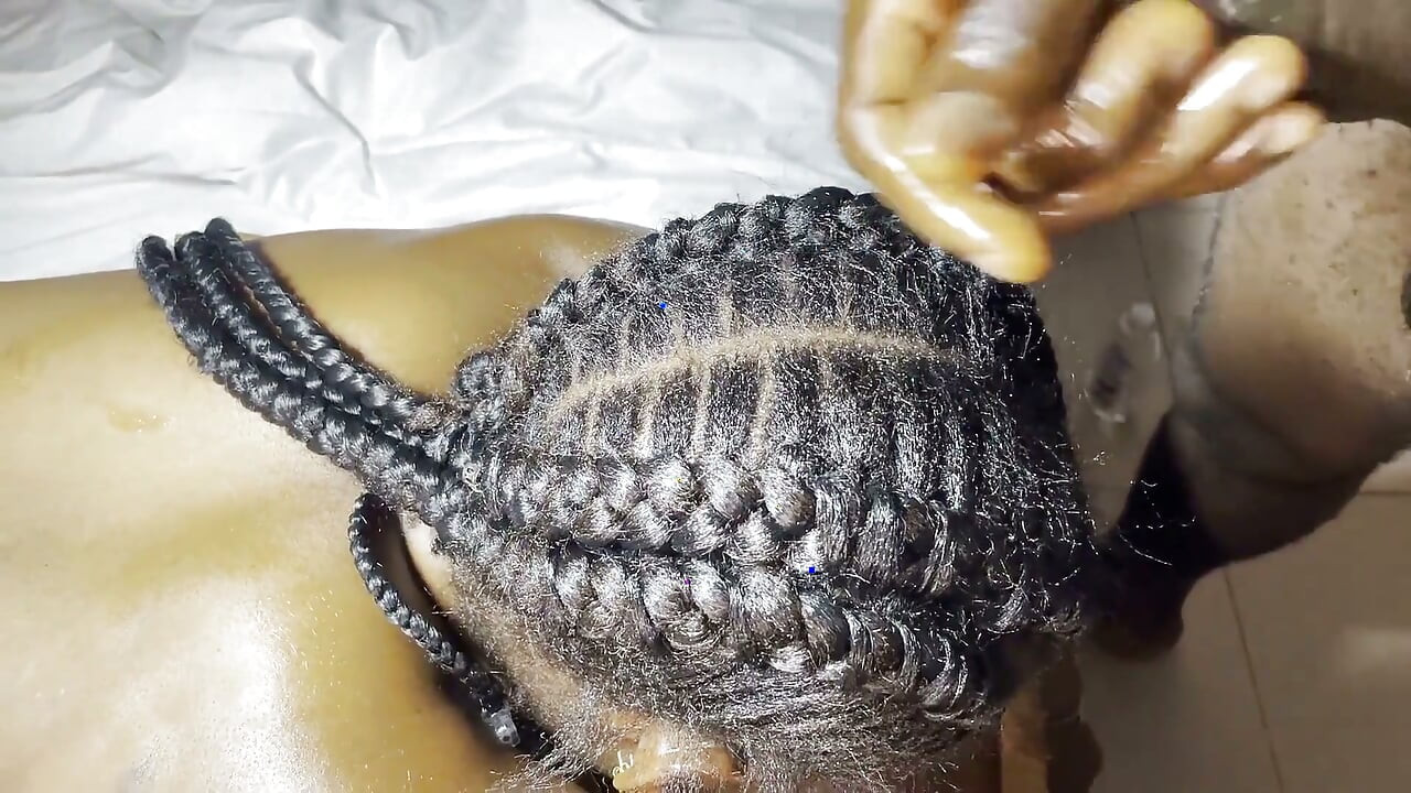 Hair Fetish for Ebony Teen Receiving Cum