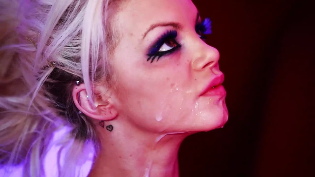 TATTOED BLONDE BOUNCES PUSSY ON A HUGE COCK ON THE CARPET