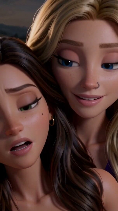 Nora Comforts Elara - Romance Lésbico Animado em 3D | Clipe 2