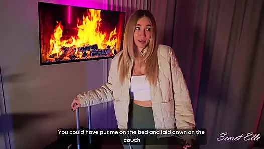 Meine Stiefschwester besucht mich in Deutschland und möchte mit mir das Bett teilen!