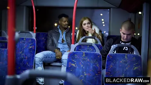 BLACKEDRAW Two Beauties Fuck Giant BBC On Bus!