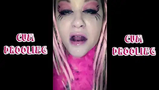 Cum drooling with slurping sounds extended