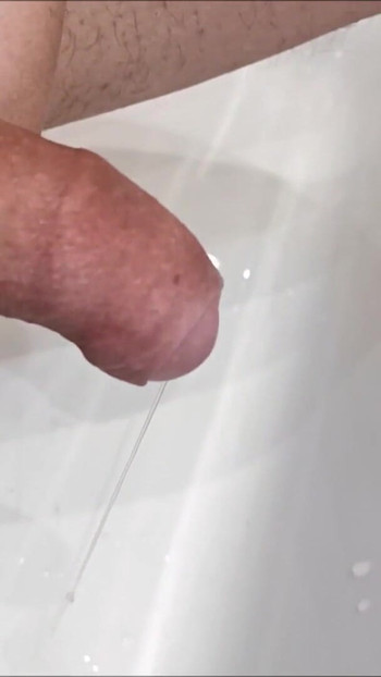 Must-share moment from "Slow motion flooding cumshot, cumming with a ball stretcher"