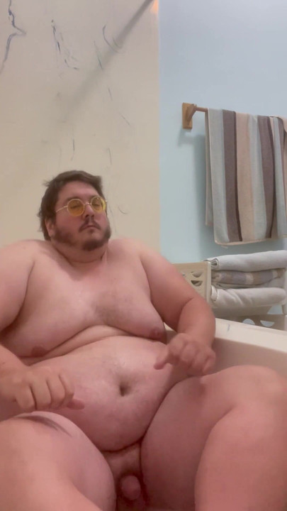 Memorable moment from "Enormously Fat Chub Bear Daddy Burly Chub Draws a Hot Bath & Blasts a Hot Load"