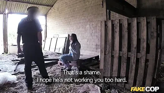 Fake Cop - Inked Farmgirl Needs Some Big Dick