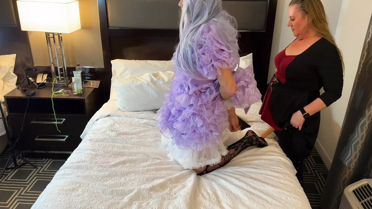 Dominatrix Fucks Sexy Sissy in Chastity