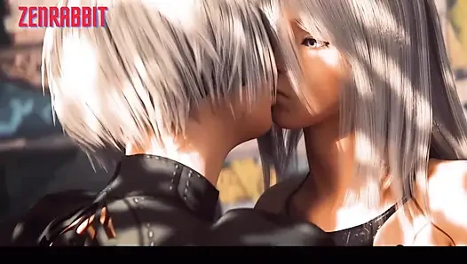 Антология траха женских персонажей в Nier Automata без цензуры, 3D хентай 2026