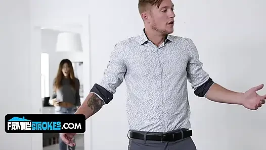 İri göğüslü tombul Jordy Love ve Oliver Flynn ateşli üçlü grup sekste yarağı paylaşıyor