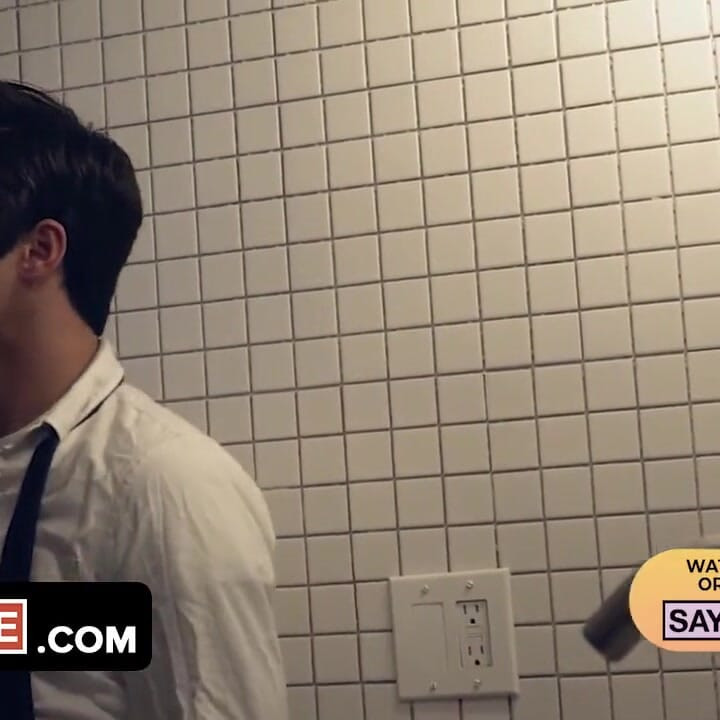 Horny boy elder Argos surprises innocent teen for a sensual pounding in the bathroom