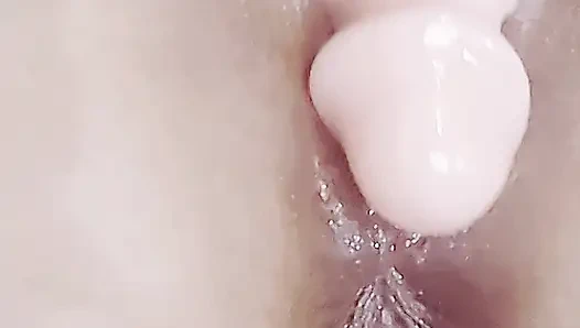 Playing alone with my, it fills me all up to the end