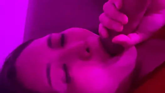 Helping a married woman masturbate using a dildo