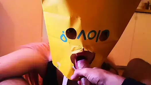 Most funny Deepthroat ever - Halloween costume as Glovo