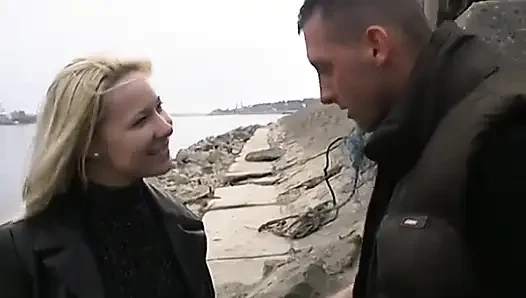 Natural Pretty Blonde Likes to Be Squirted in Her Mouth