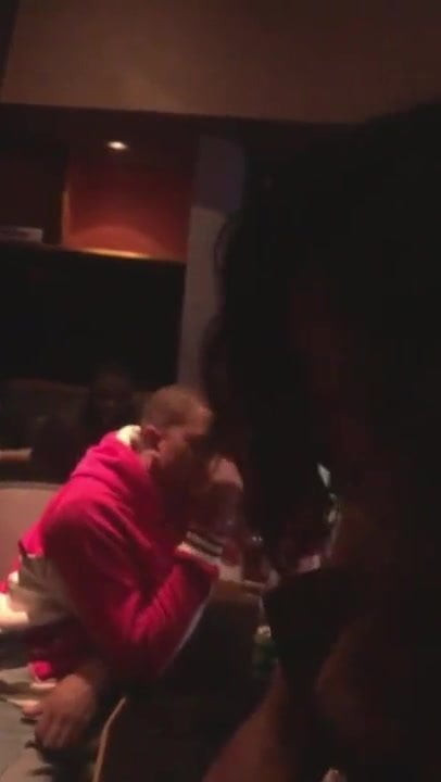 Hot black girl singing along