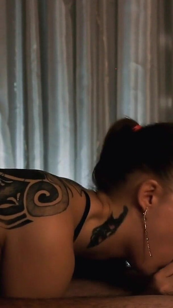 Memorable moment from "Gave a blowjob to my camera and swallow cum"