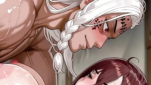 King (op) x momo (dandadan)