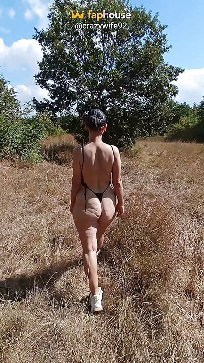 My Wife in the Forest in a Thong