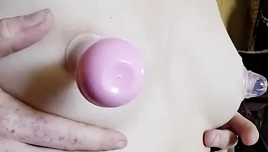 Usinf Suction Cups on My Nipples and Clit