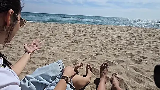 STEPSISTER HAS SEX ON THE PUBLIC BEACH!