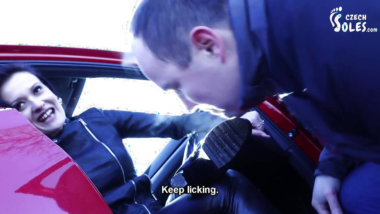 Public Boot Cleaning Slave Earning His Pay