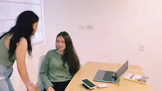 I grope her and touch my best friend's tits