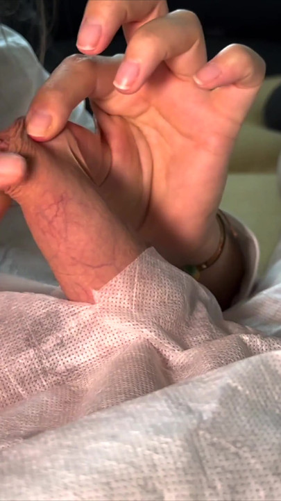 Mrs. Doctor foreskin flaccid penis play