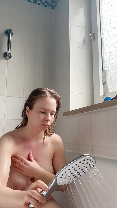 Teen with Perfect Body Showers
