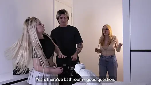 I Had to Share a Bed with My Stepmom and Stepsister, but I Didn't Lose My Cool and Fucked