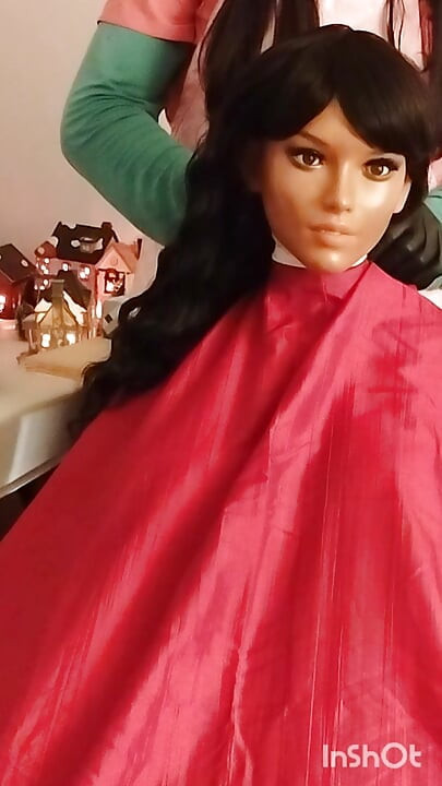 Nikki búp bê tình dục gỗ mun thích vinyl bbc