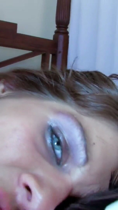 Jessica Blue a hot latina babe, brunette with great blue eyes fucked by older guy | Clip 2