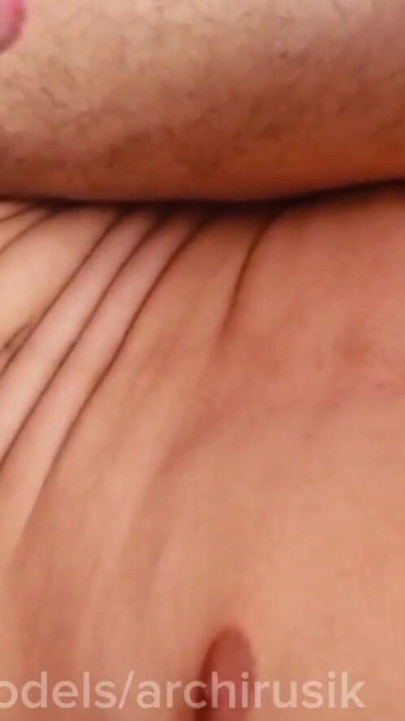 A horny hetero man got into my car and fucked my smooth hole without a condom, filling it with hot cum! | Clip 1