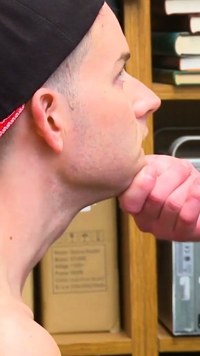 Young thief dominated with dildo and raw cock by gay guard | Clip 1