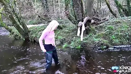 Secretary's White Tights Drenched in Waders Gone Wrong