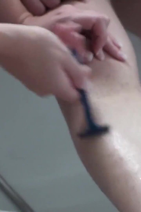 She shaves his body