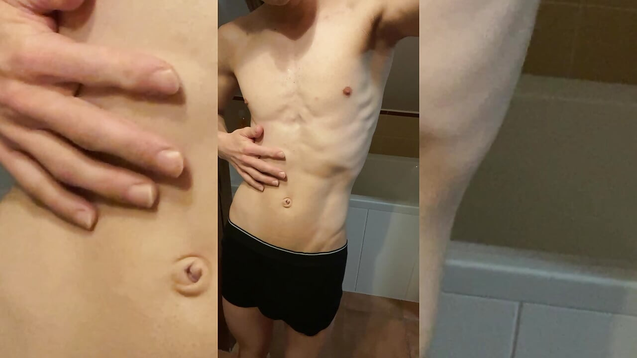 Skinny Boy Masturbates and Squirts Cum