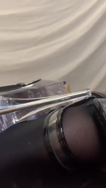 Memorable moment from "Transparent High Heels Sandals Cum"