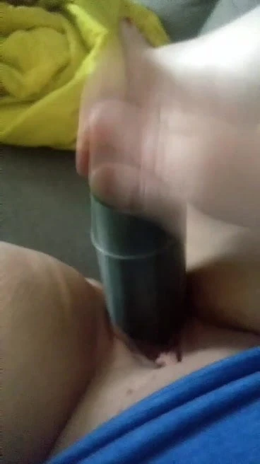 Cucumber pussy stretching