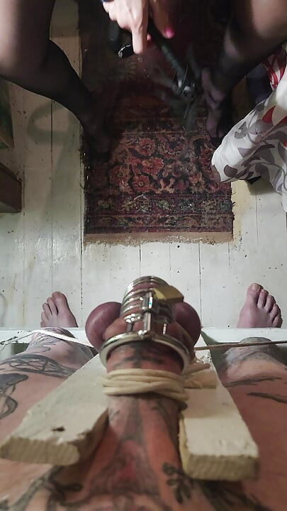 Goode Girl Unholy Crucifix Ballbusting Pt3