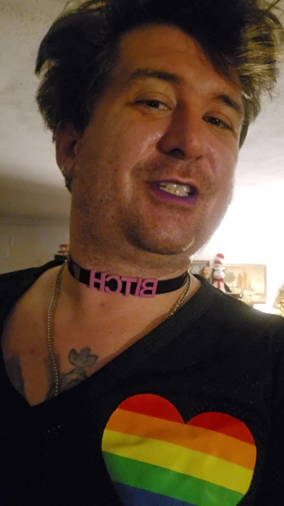 Me fooling around with My purple lipstick on Stating Black Lives Matter,  n keeping it horny n saucy. Keeping an smile.