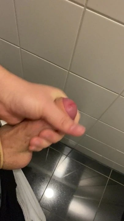 Someone comes to the toilet while I jerk off at work